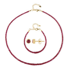 Parure en argent et Rubis