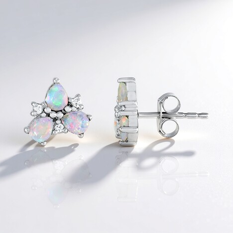 Orecchini in argento con Opale di Welo