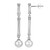 Boucles d'oreilles en argent et Perle de culture d'eau douce