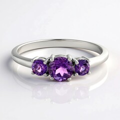Anello in argento con Ametista Uruguay