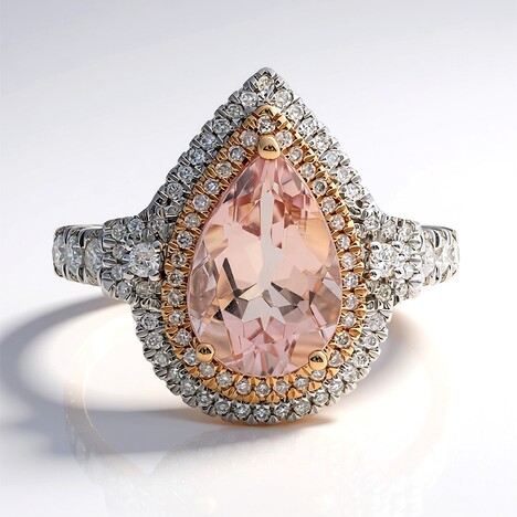 Anello in oro con Morganite AAA (CIRARI)