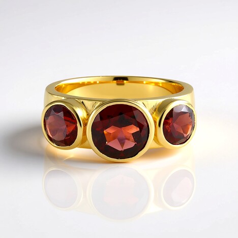 Anello in argento con Granato Mozambico (de Melo Essence)