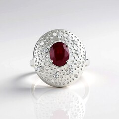 Anello in argento con Rubino del Madagascar (Ornaments by de Melo)