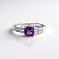 Siberian Amethyst Silver Ring