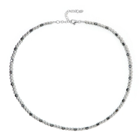 Zilveren halsketting met Zilver Hematieten