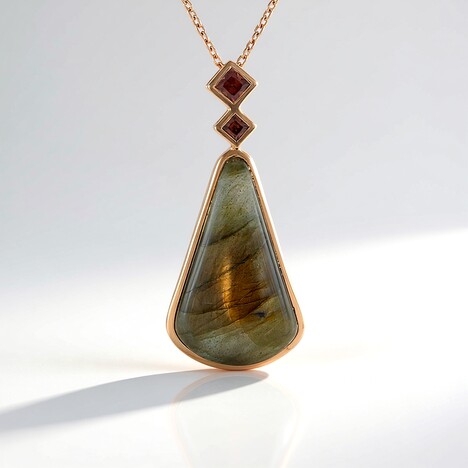 Collana in argento con Labradorite Ramata Maniry (KM by Juwelo)