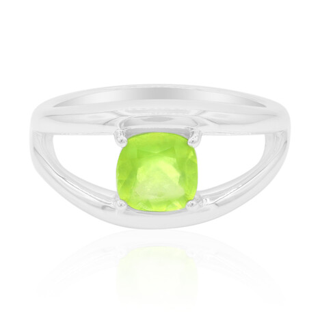 Anello in argento con Opale Verde Brasiliano