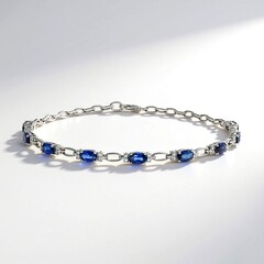 Bracciale in oro con Zaffiro Ceylon Blu (CIRARI)