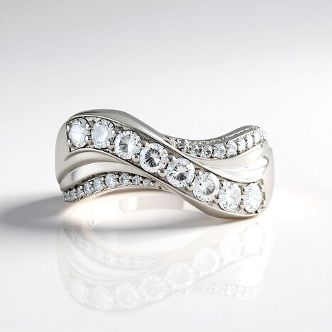 Anello in argento con Diamante I2 (H) (de Melo)