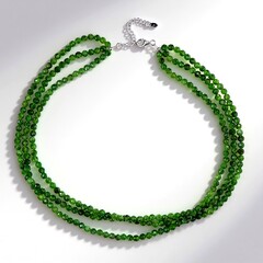Collana in argento con Diopside Russo