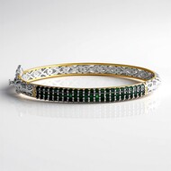 Bracciale in argento con Smeraldo Zambia (Gems en Vogue)