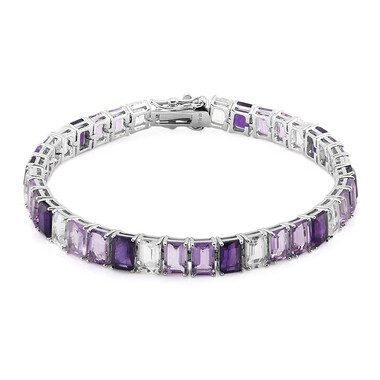 Edelstein-Silberarmband