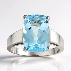 Anello in argento con Topazio Blu Cielo