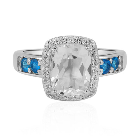 Anello in argento con Topazio Bianco