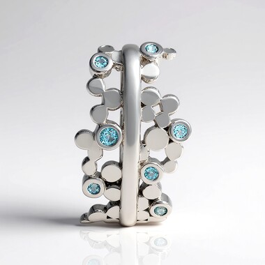 Zawieszka ze srebra - Topaz niebieski London Blue (MONOSONO COLLECTION)