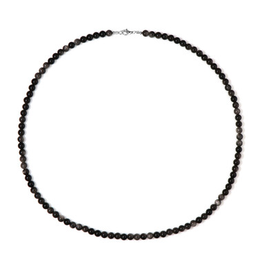 Collana in argento con Ossidiana Argentata
