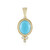 Sleeping Beauty-Türkis-Goldanhänger