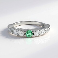 Anello in argento con Smeraldo Colombiano