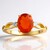 Anello in oro con Opale di Fuoco Messicano AAA
