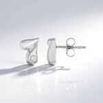Orecchini in argento con Diamante I2 (H)
