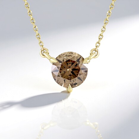 Collana in oro con Diamante Champagne I2 (de Melo Gold)