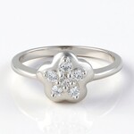 Anello in argento con Topazio Bianco