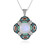 Rainbow Moonstone Silver Necklace (Adela Silber)