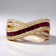 14K AAA Mozambique Ruby Gold Ring (CIRARI)