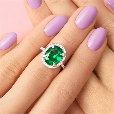 Kolumbianischer Smaragd-Goldring (Estée Collection)