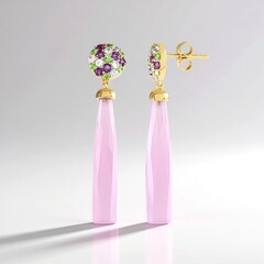 Orecchini in argento con Calcedonio Lavanda