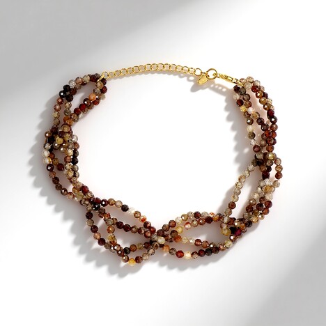 Bracelet en argent et Zircon cognac (Riya)
