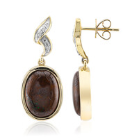 Boucles d'oreilles en or et Opale Boulder