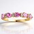 Anello in oro con Zaffiro Ceylon Rosa