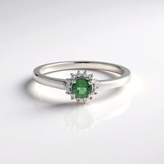 Anello in argento con Apatite Cromo