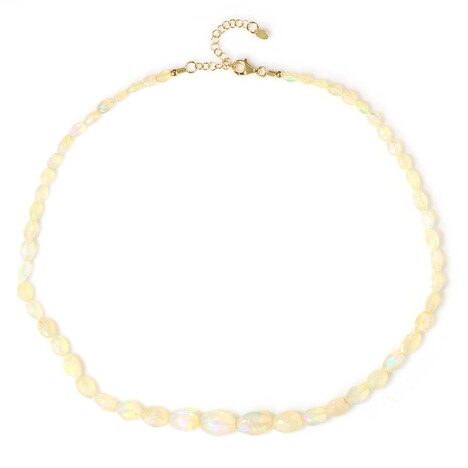 Zilveren halsketting met Welo-opalen