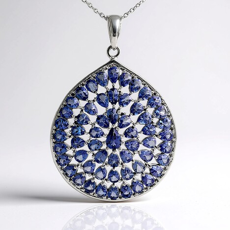 Collier en argent et Tanzanite