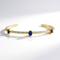 Bracciale in argento con Cianite del Nepal