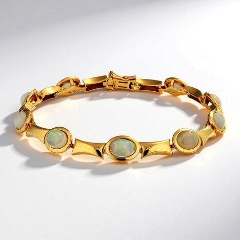 Bracciale in oro con Opale di Welo AAA (CUSTODANA)