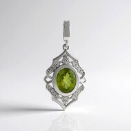 Ciondolo in argento con Peridoto