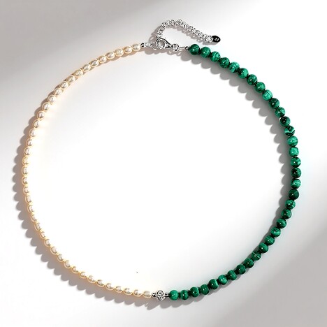 Collana in argento con Malachite