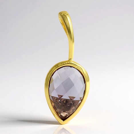 Ciondolo in argento con Ametista Rose de France (MONOSONO COLLECTION)