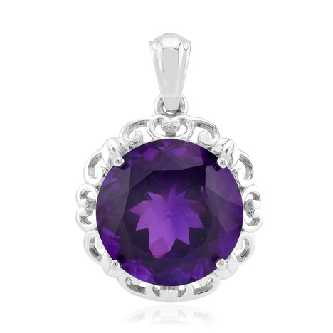 Zambian Amethyst Silver Pendant