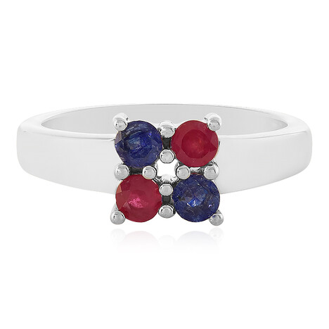 Zilveren ring met Madagaskar Robijnen