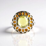 Anello in argento con Quarzo Limone (SAELOCANA)