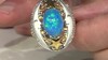 Anillo en plata con Ópalo azul de Etiopía (Gems en Vogue)