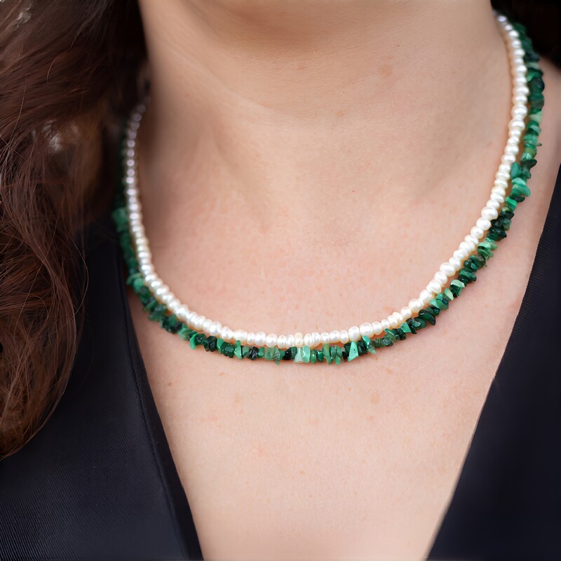 Collar en plata con Esmeralda de Zambia