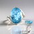 Anello in argento con Topazio Blu Cielo