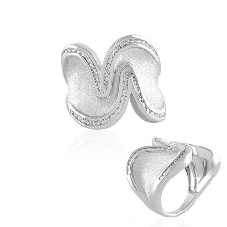 Anillo en plata con Zircón (de Melo)