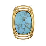 Zilveren hanger met een turkoois (dagen)