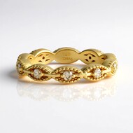 Zilveren ring met I2 Bruine Diamanten